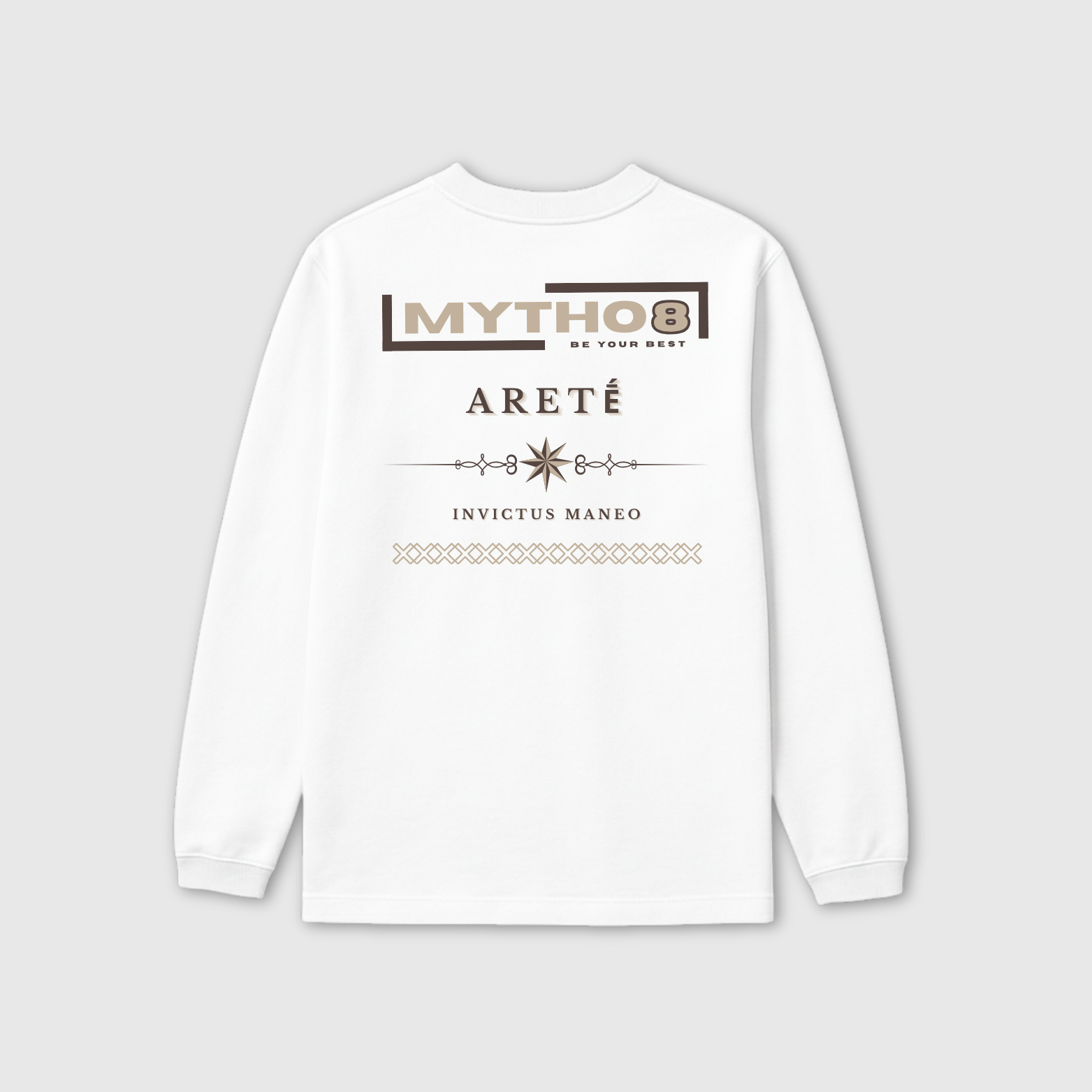 ARETÉ OVERSIZE LONG-SLEEVE WHITE/BROWN