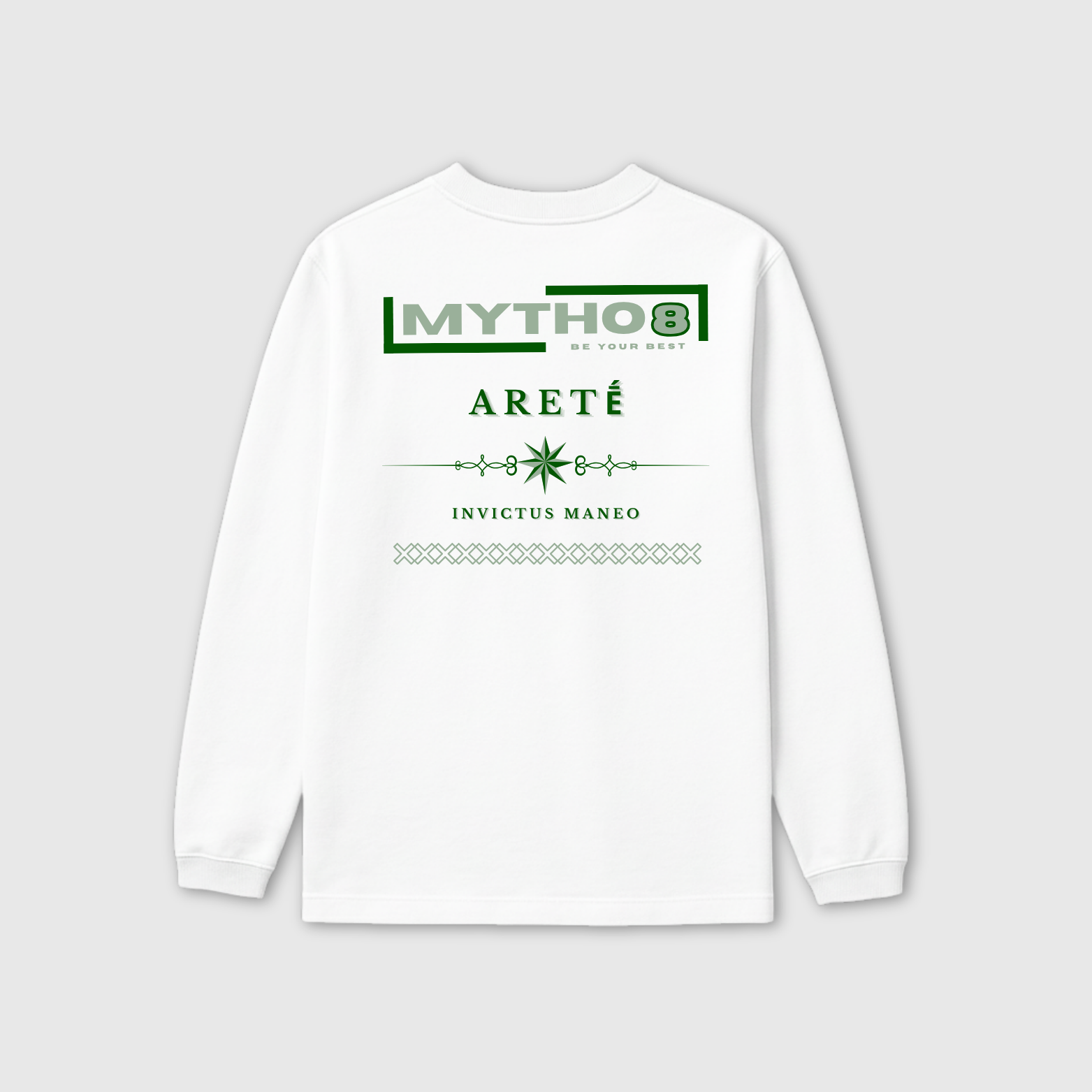 ARETÉ OVERSIZE LONG-SLEEVE WHITE/GREEN