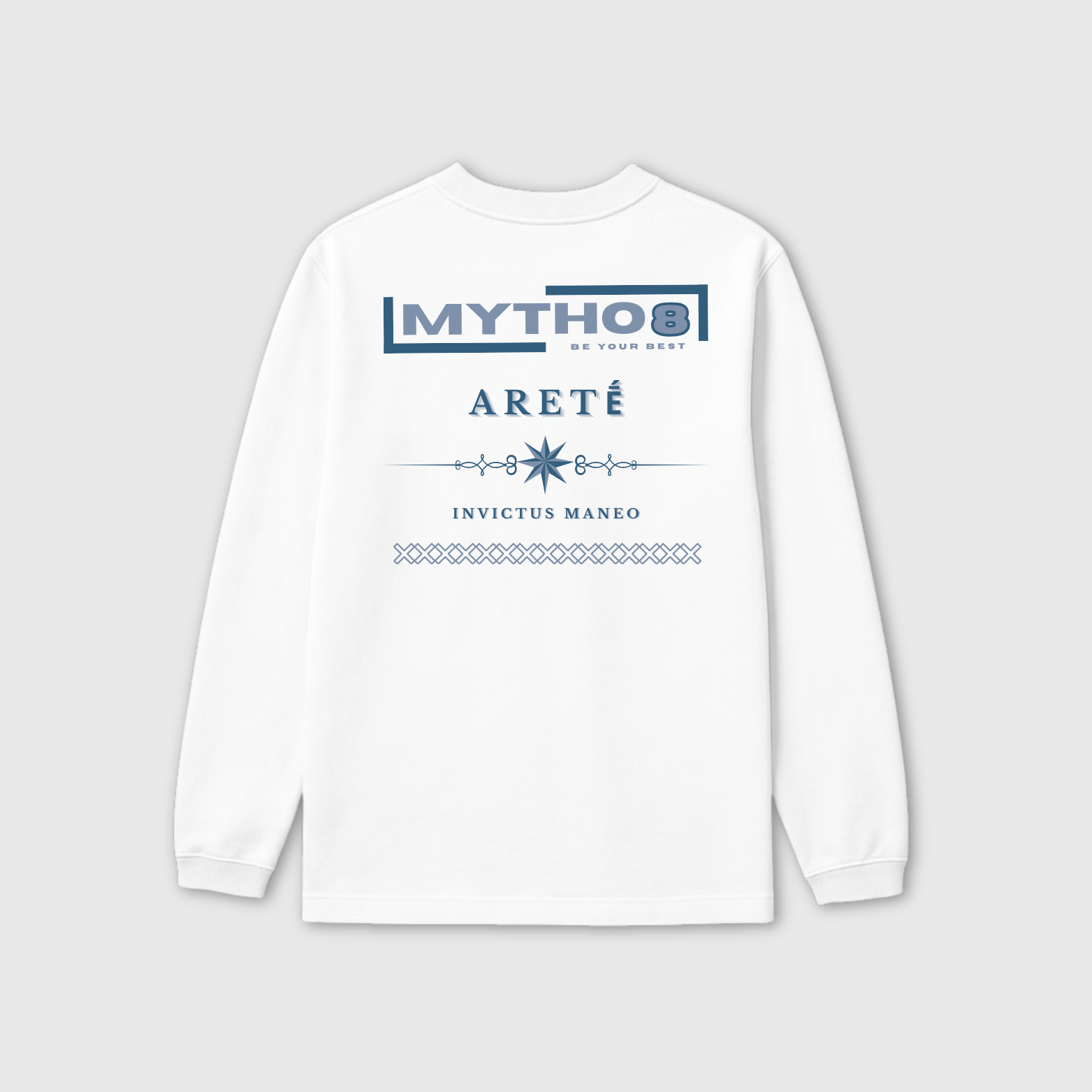 ARETÉ OVERSIZE LONG-SLEEVE WHITE/BLUE