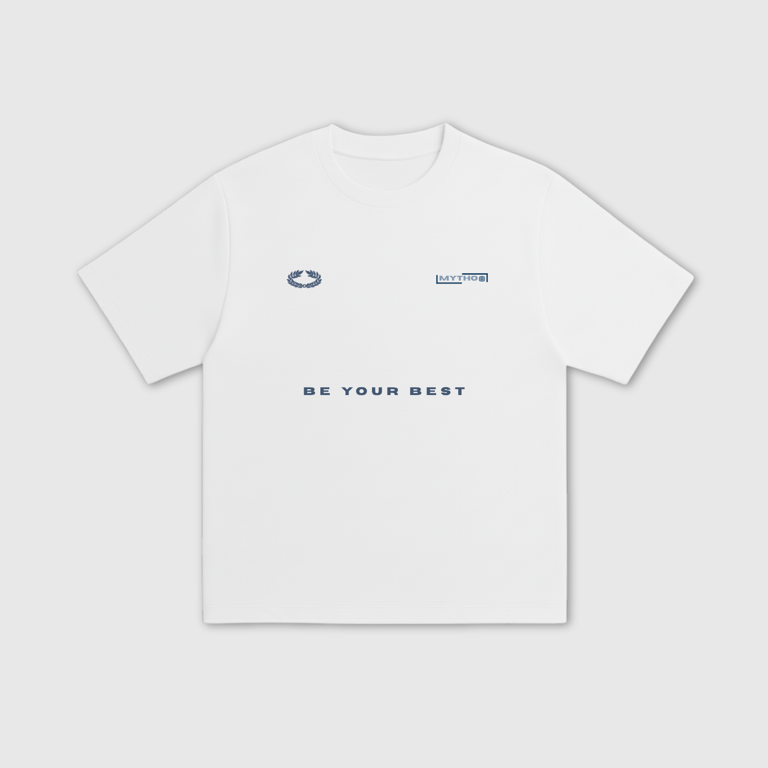 BE STRONGER CROPPED TEE WHITE/BLUE