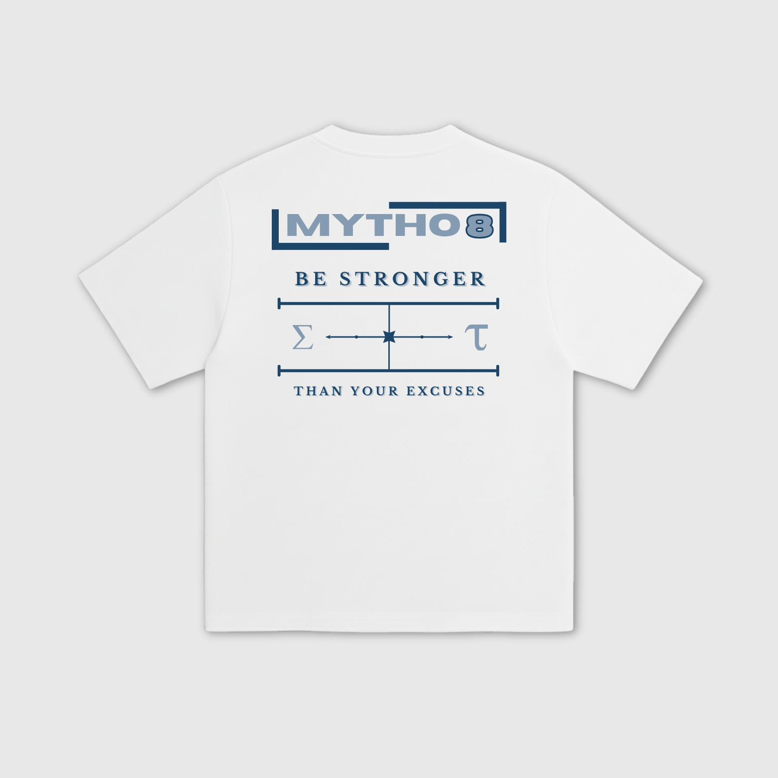 BE STRONGER CROPPED TEE WHITE/BLUE