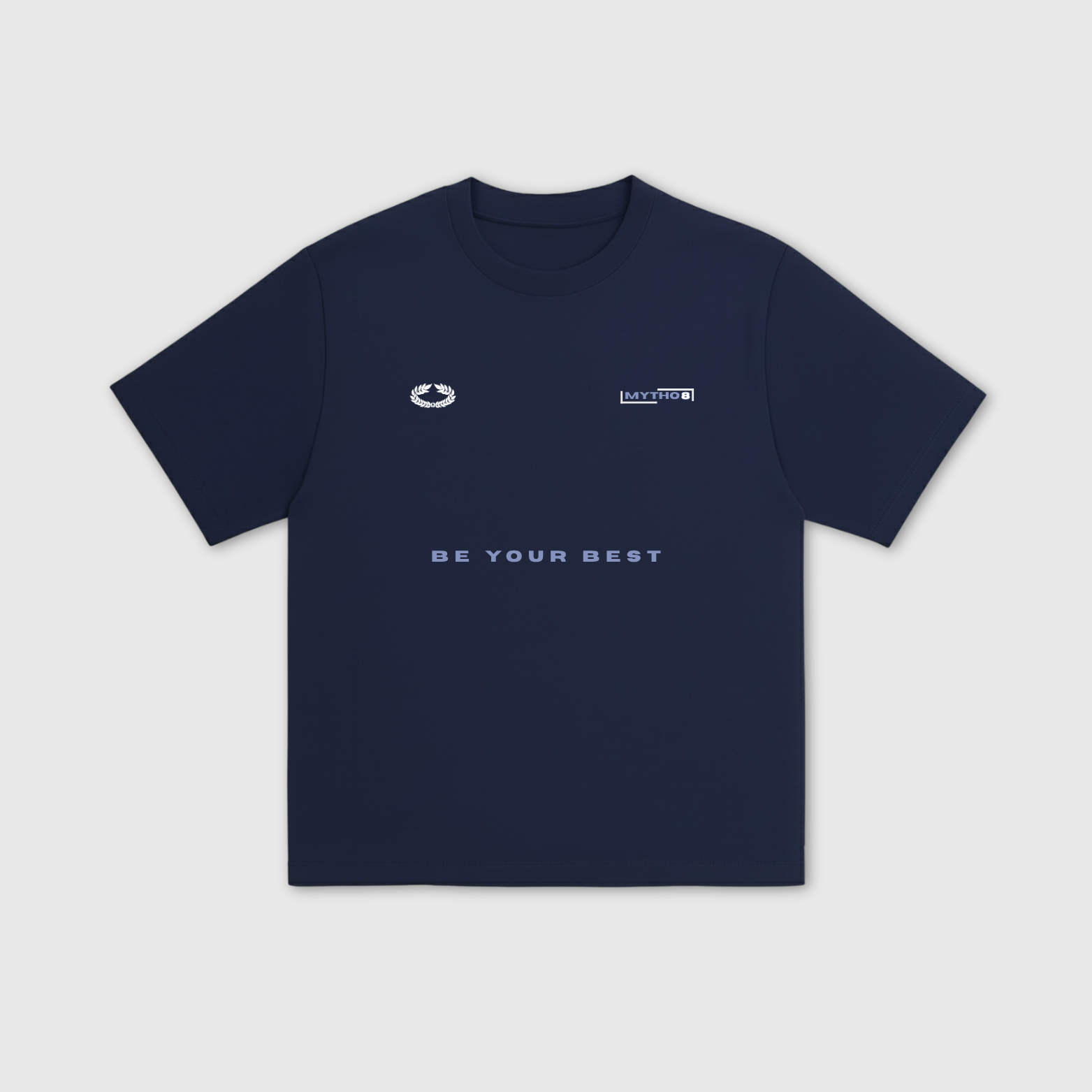 FAKE IT CROPPED TEE M.BLUE/WHITE