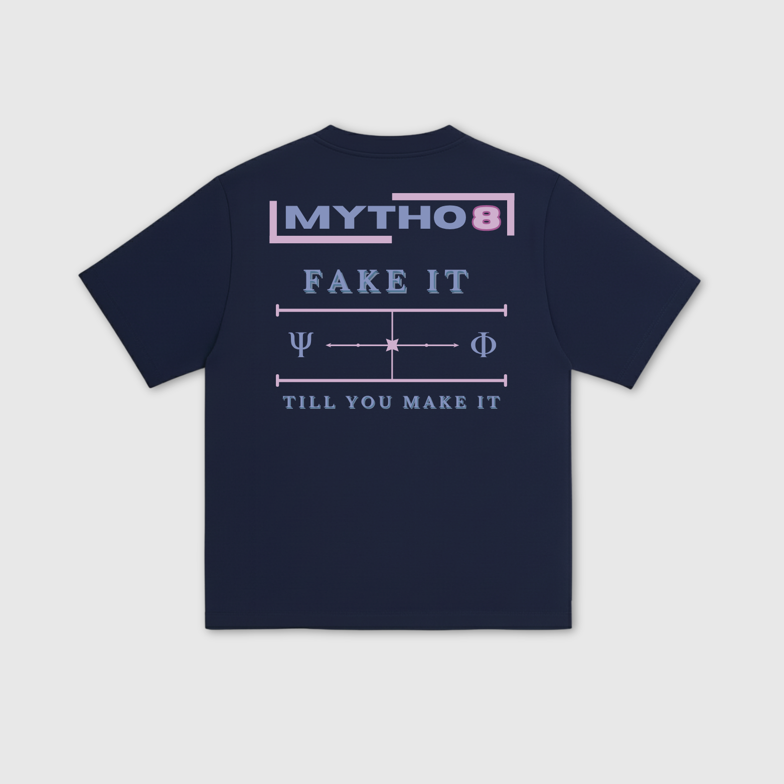 FAKE IT CROPPED TEE M.BLUE/PURPLE