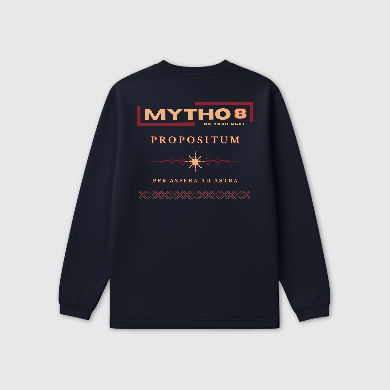 PROPOSITUM OVERSIZE LONG-SLEEVE MARITIME/GARNET