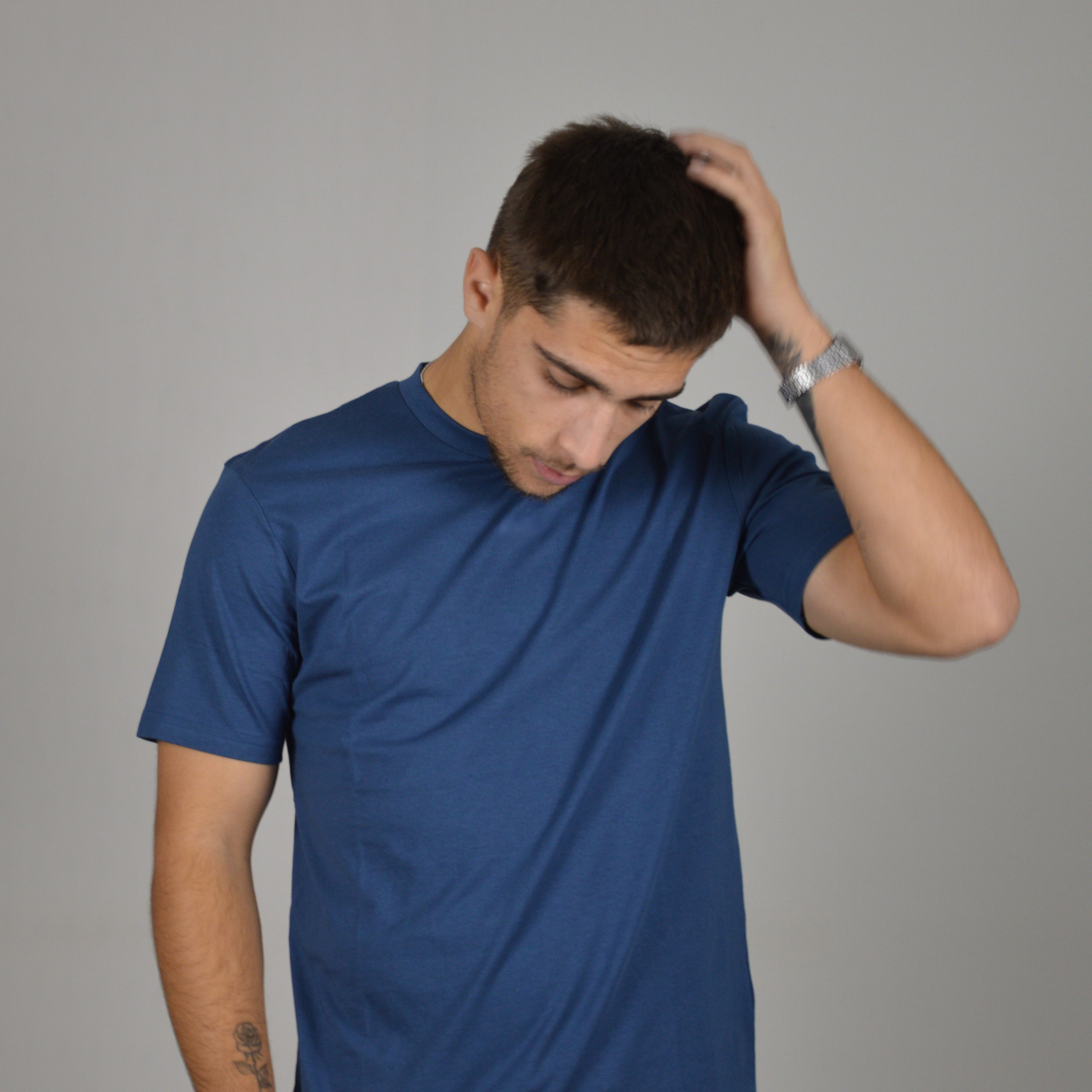 BASIC BLUE T-SHIRT - BACK
