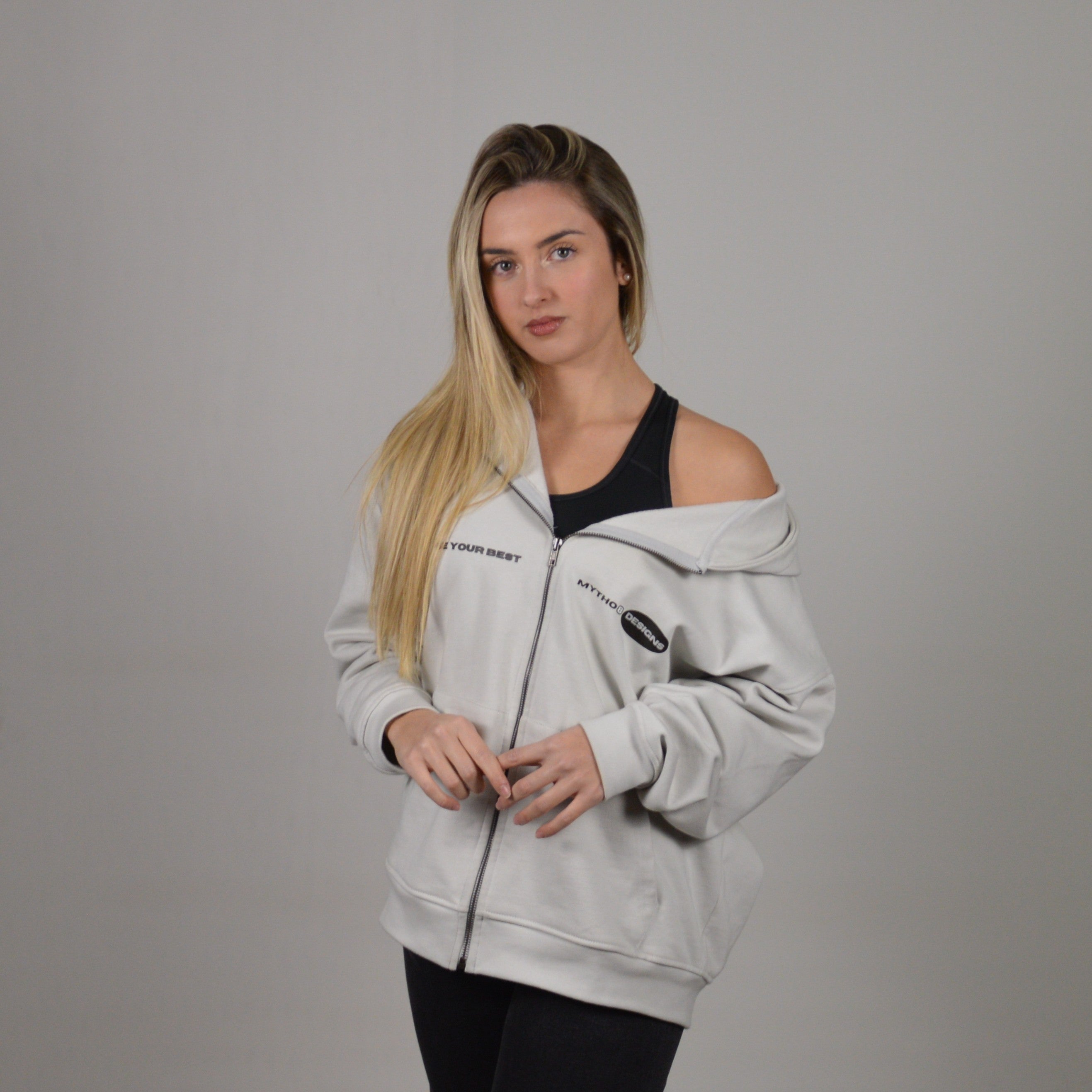 ZIP HODDIE GLACIER GRAY