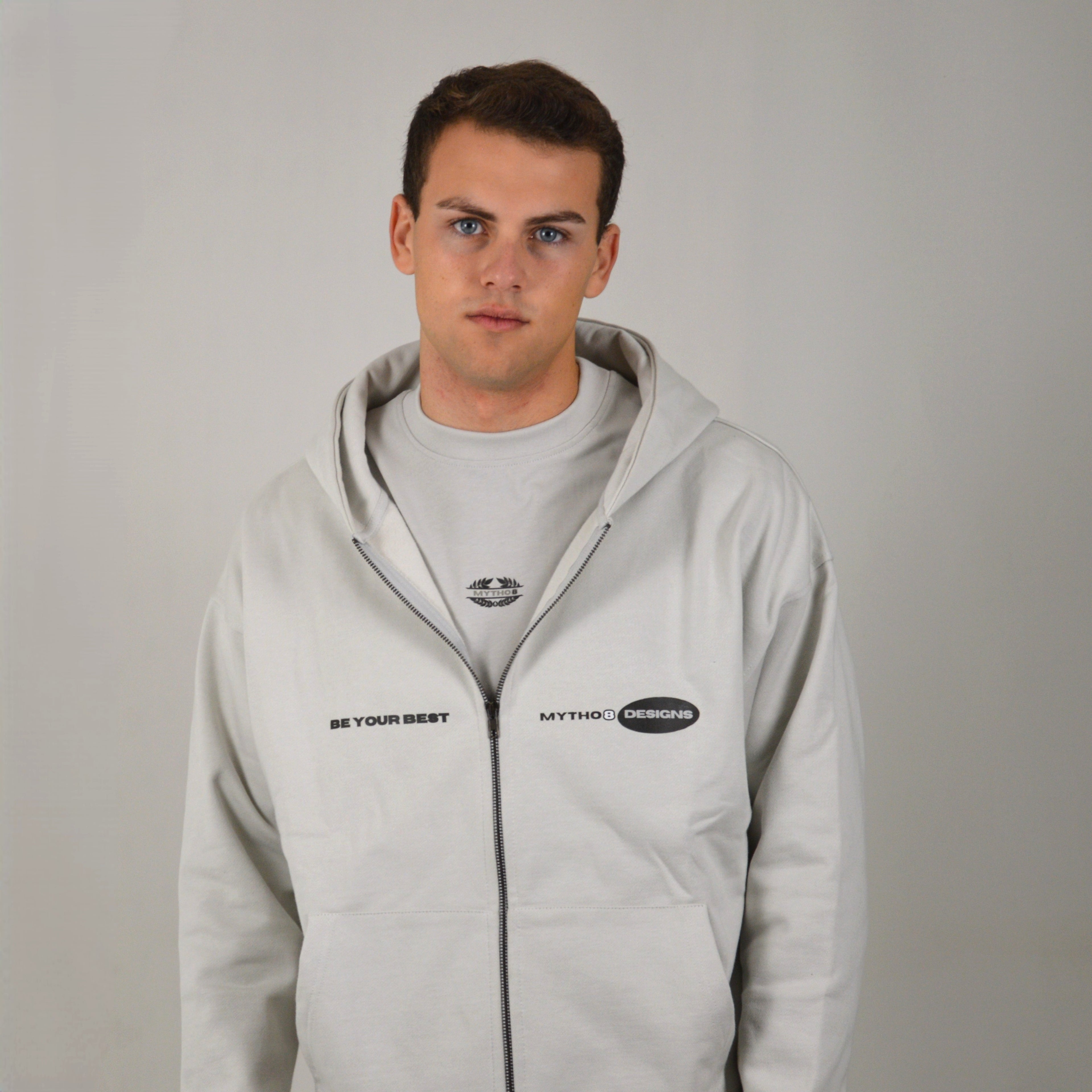 ZIP HODDIE GLACIER GRAY