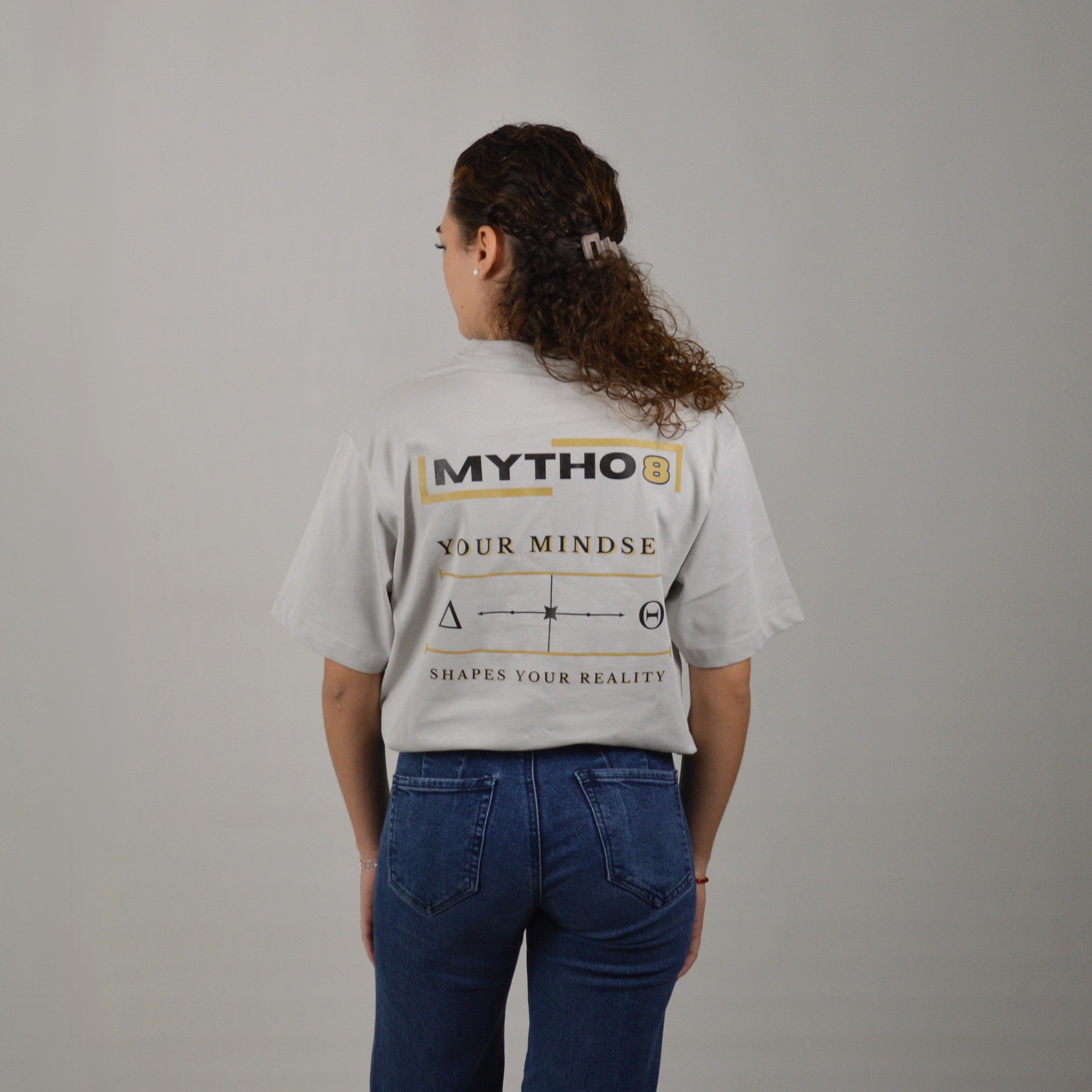 MINDSET CROPPED TEE GREY/GOLD