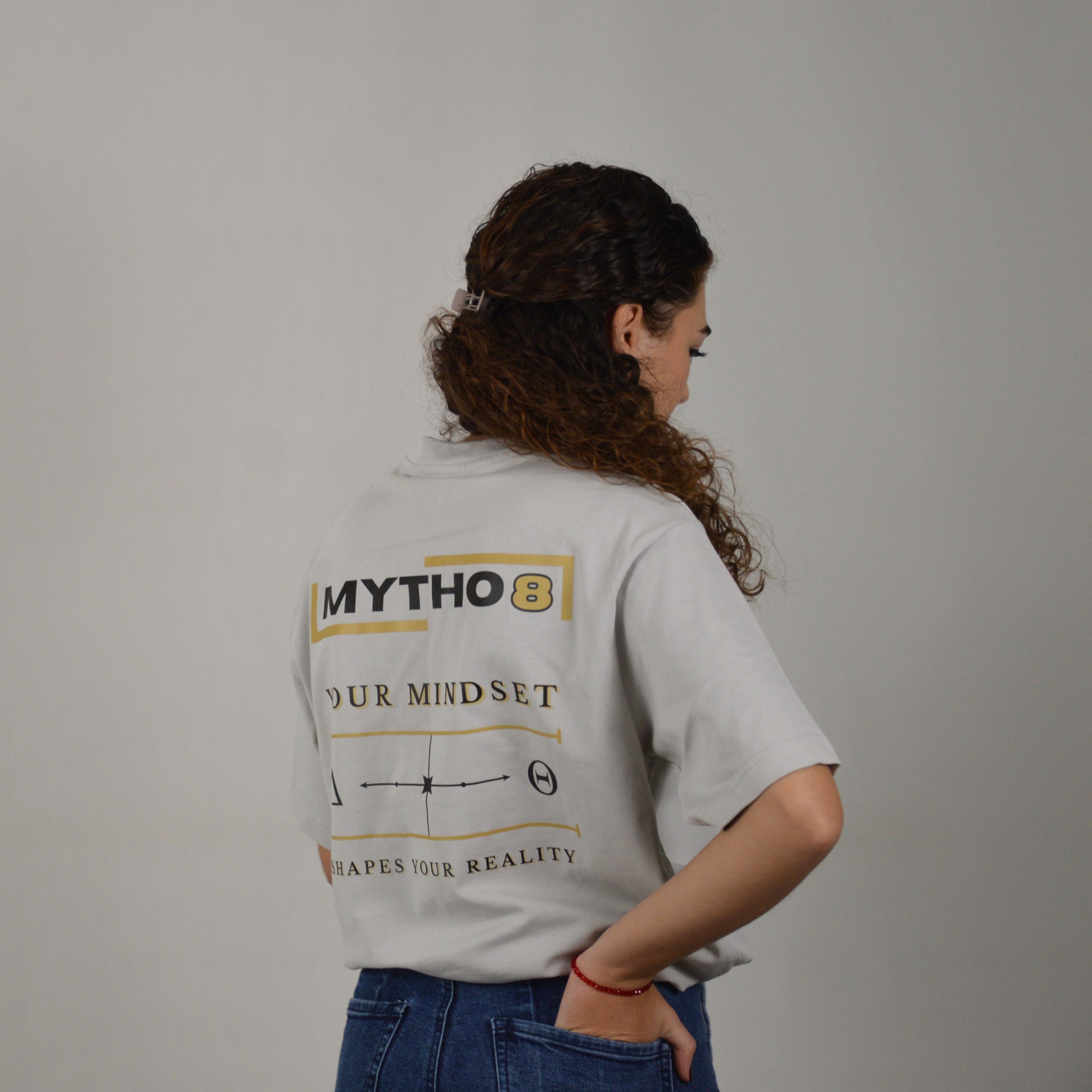 MINDSET CROPPED TEE GREY/GOLD