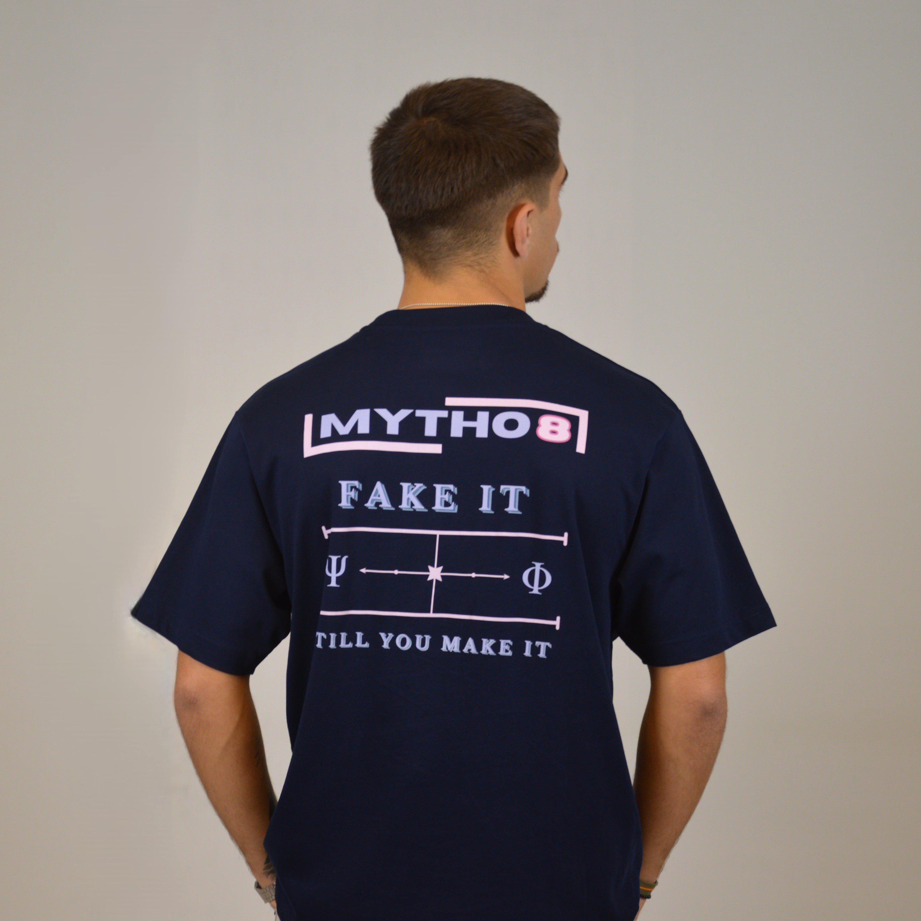 FAKE IT CROPPED TEE M.BLUE/PURPLE