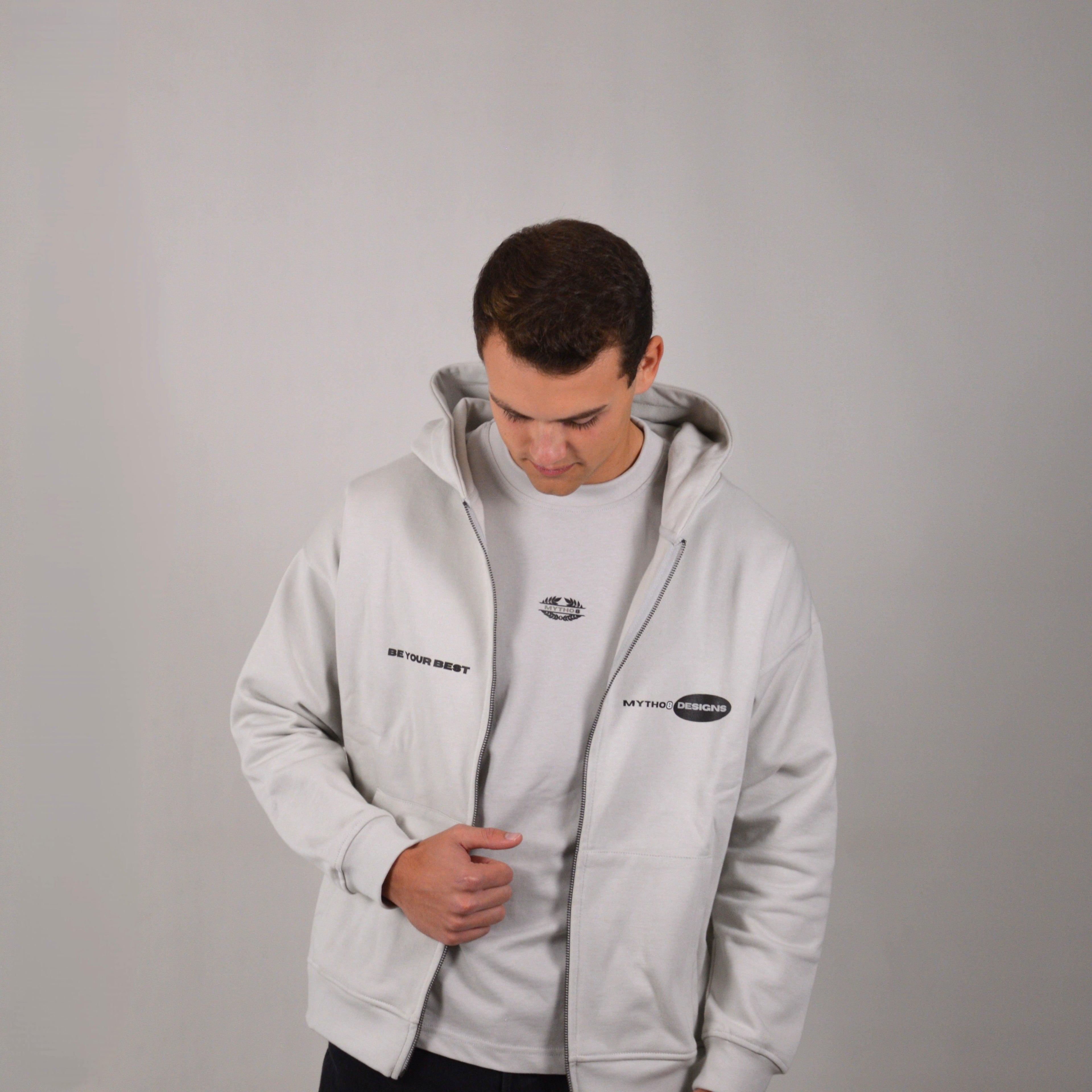 ZIP HODDIE GLACIER GRAY