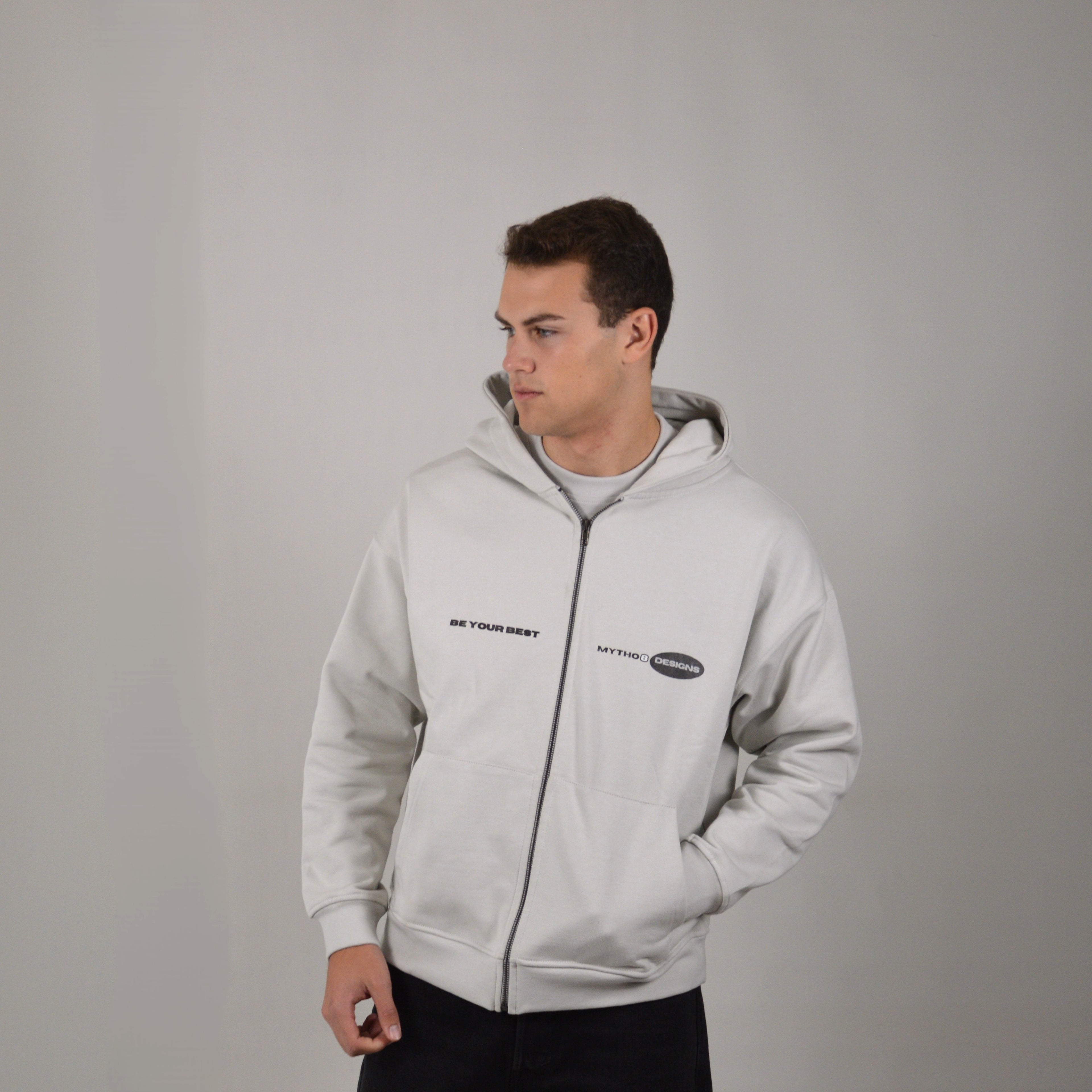 ZIP HODDIE GLACIER GRAY