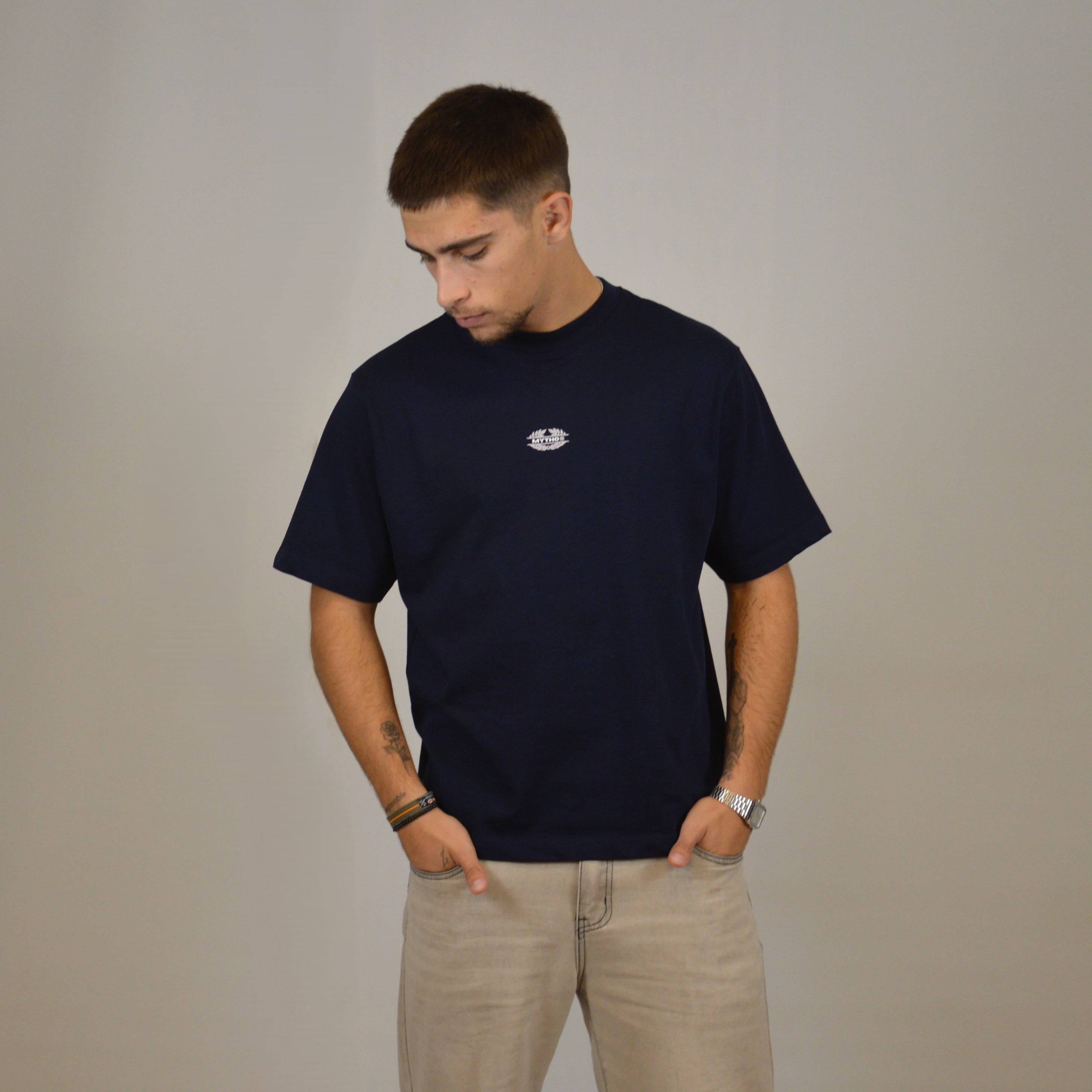 MYTHO8 CROPPED TEE MARITIME BLUE