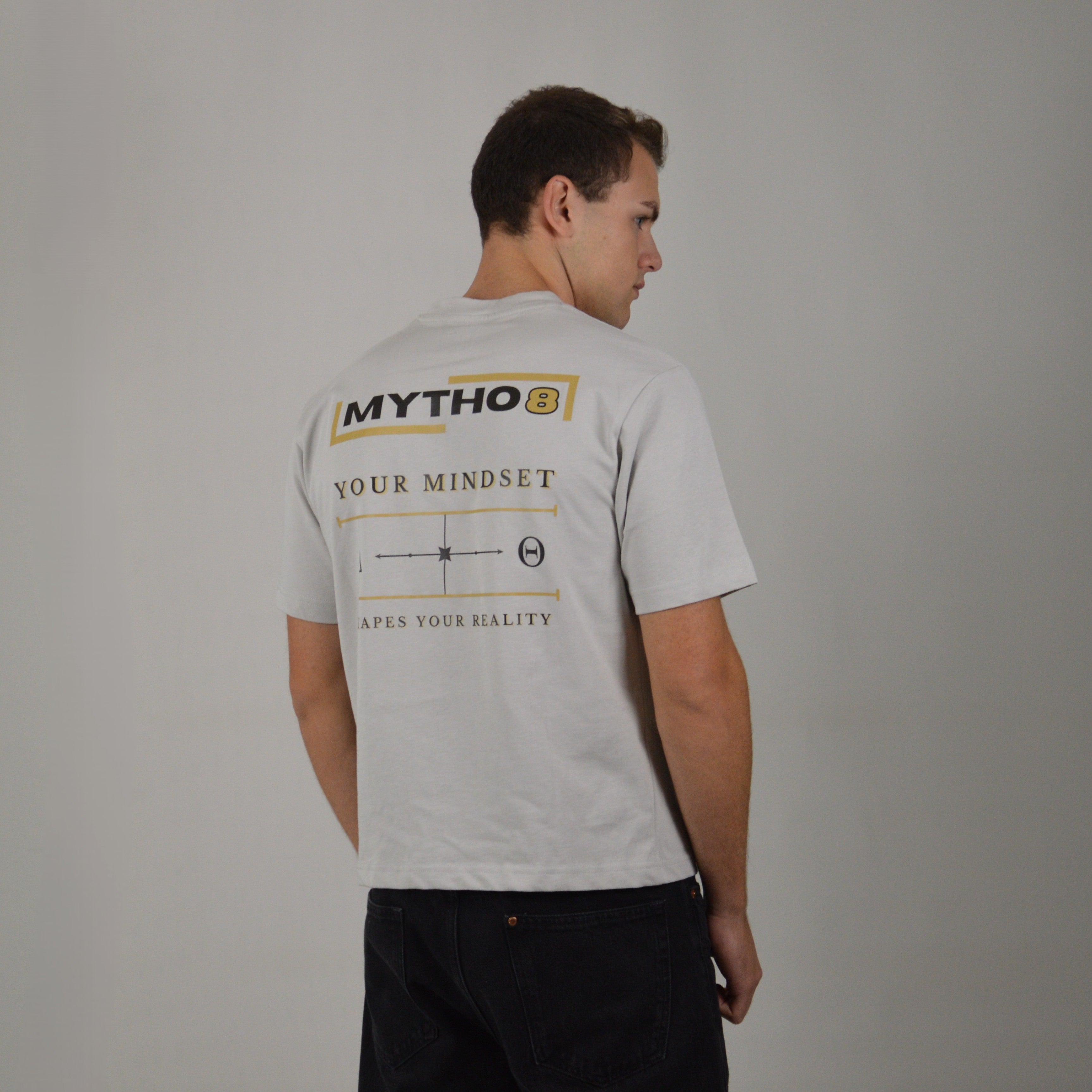 MINDSET CROPPED TEE GREY/GOLD