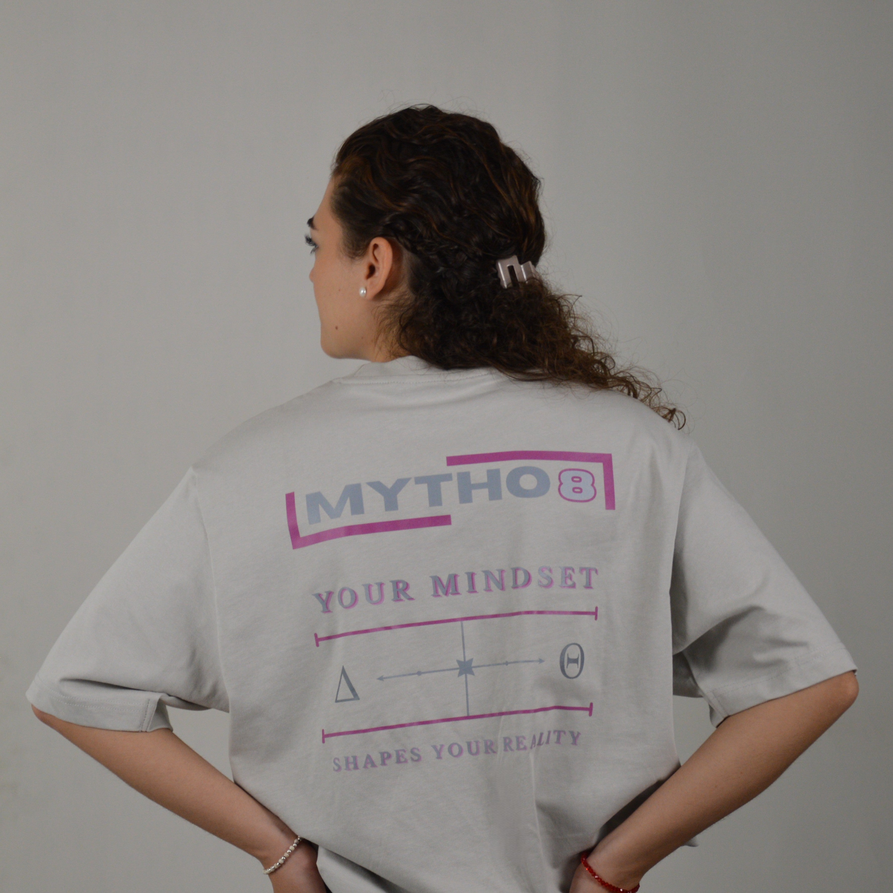 MINDSET CROPPED TEE GREY/PURPLE