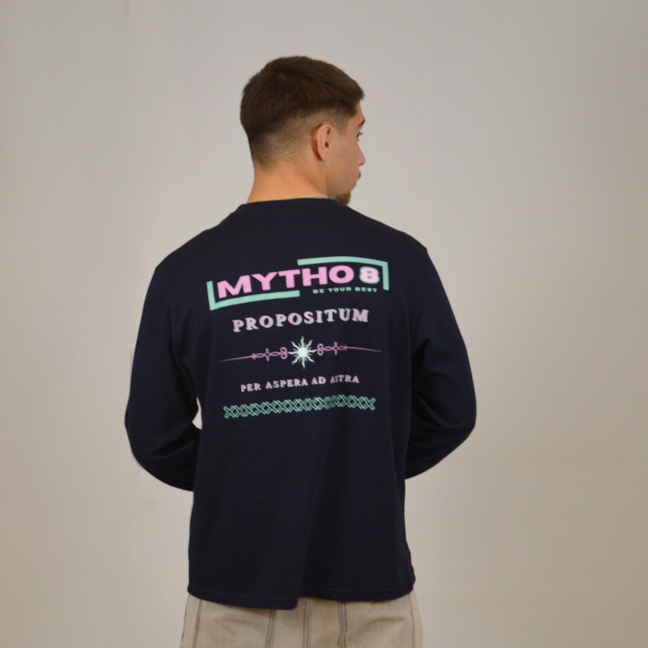 PROPOSITUM OVERSIZE LONG-SLEEVE MARITIME/PINK