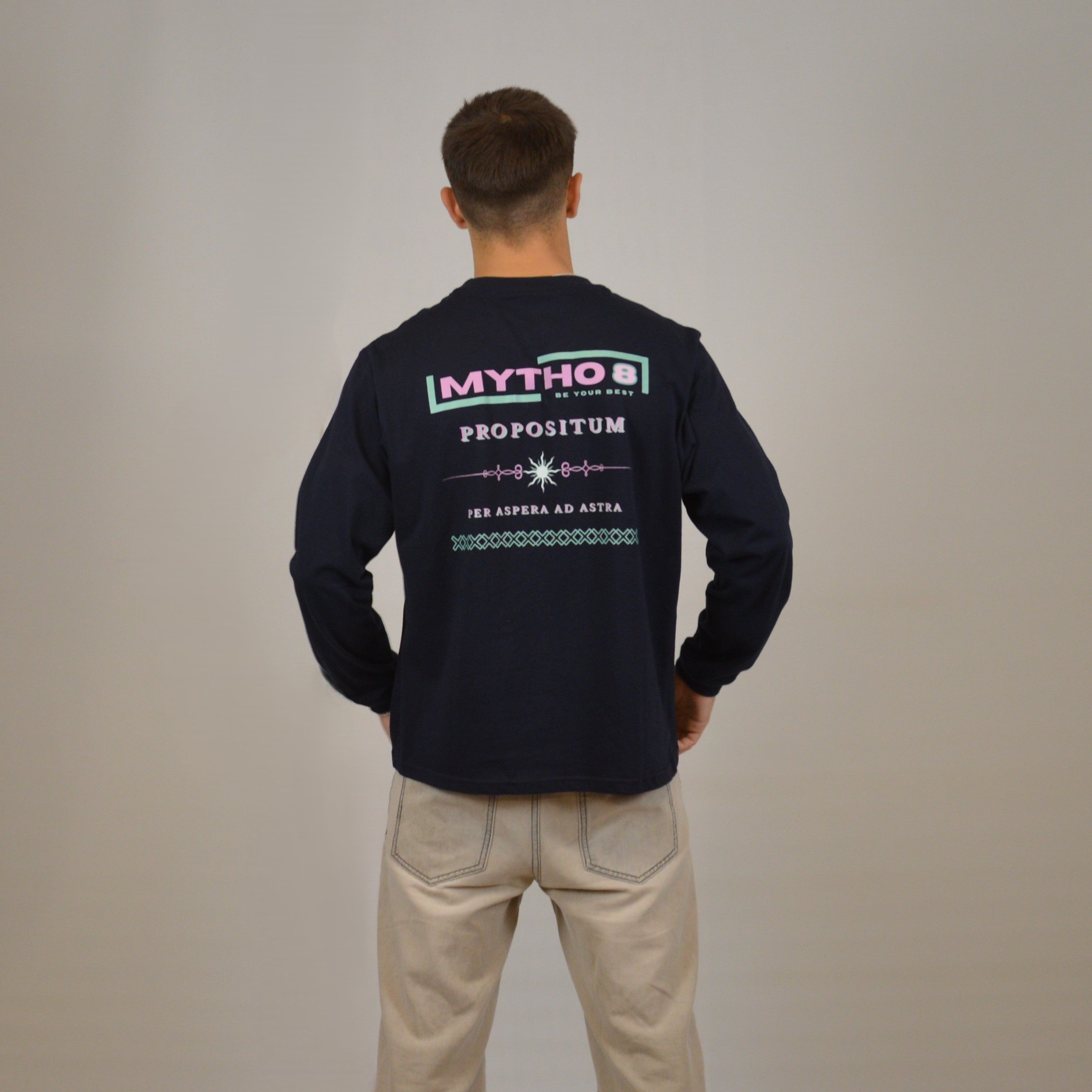 PROPOSITUM OVERSIZE LONG-SLEEVE MARITIME/PINK