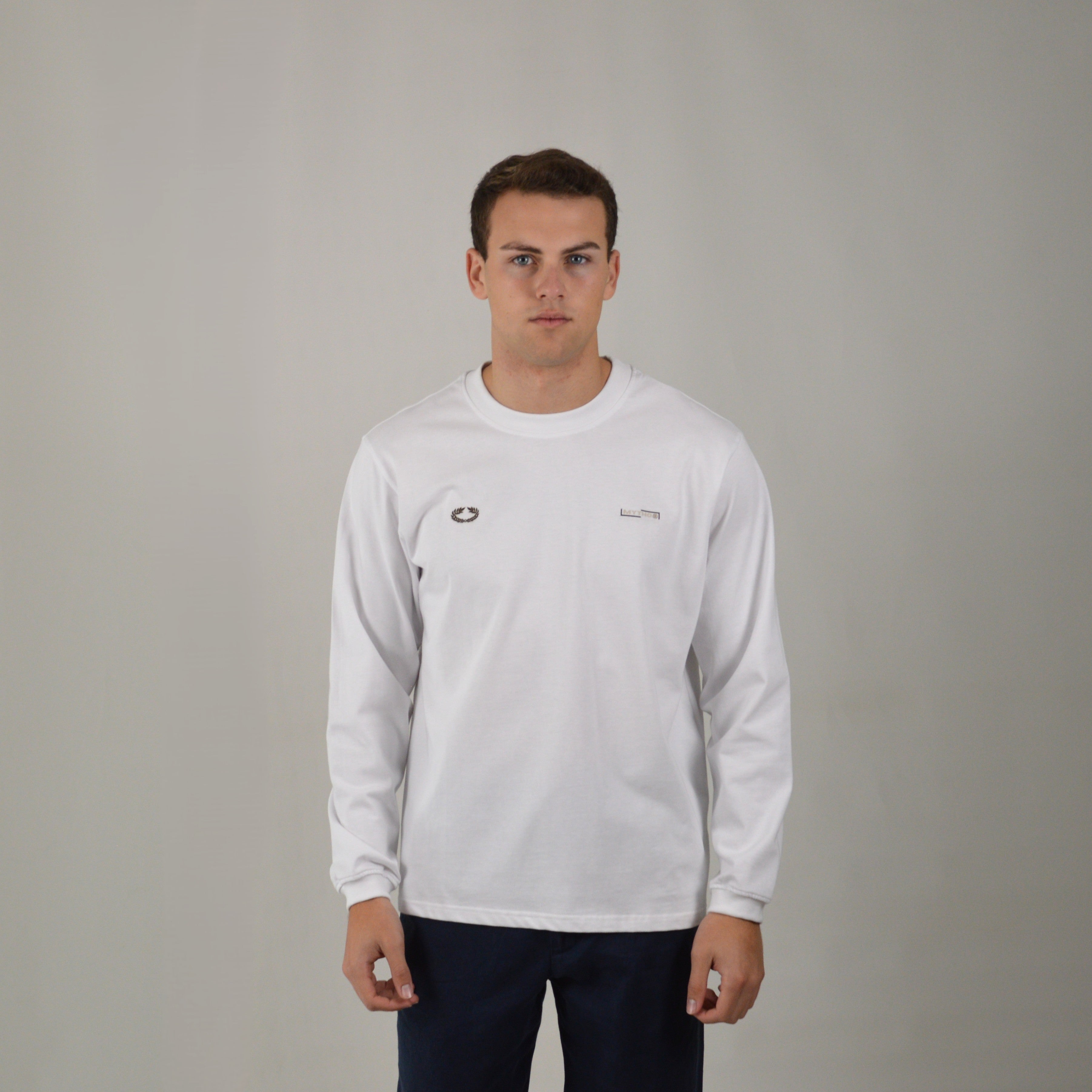 ARETÉ OVERSIZE LONG-SLEEVE WHITE/BROWN