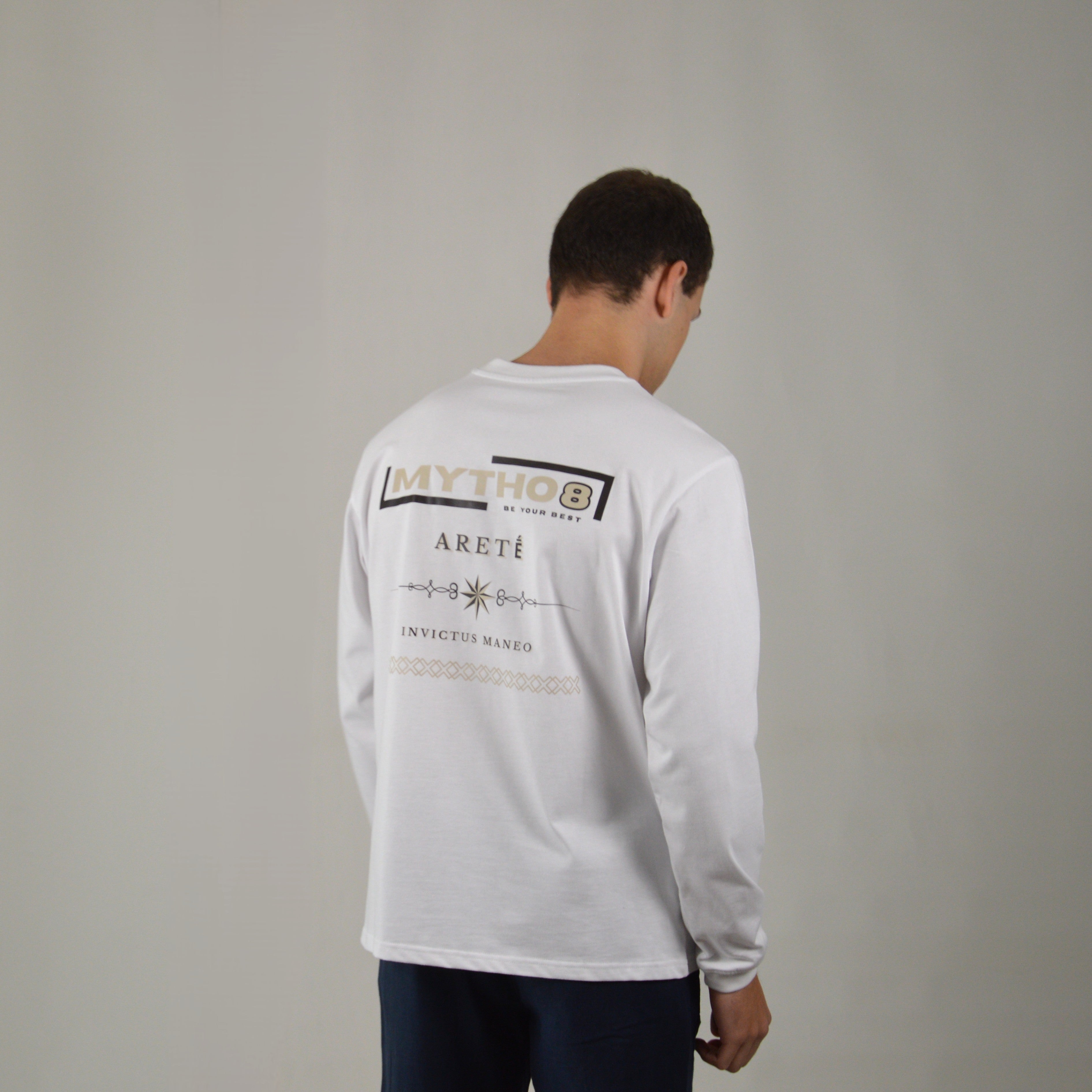 ARETÉ OVERSIZE LONG-SLEEVE WHITE/BROWN