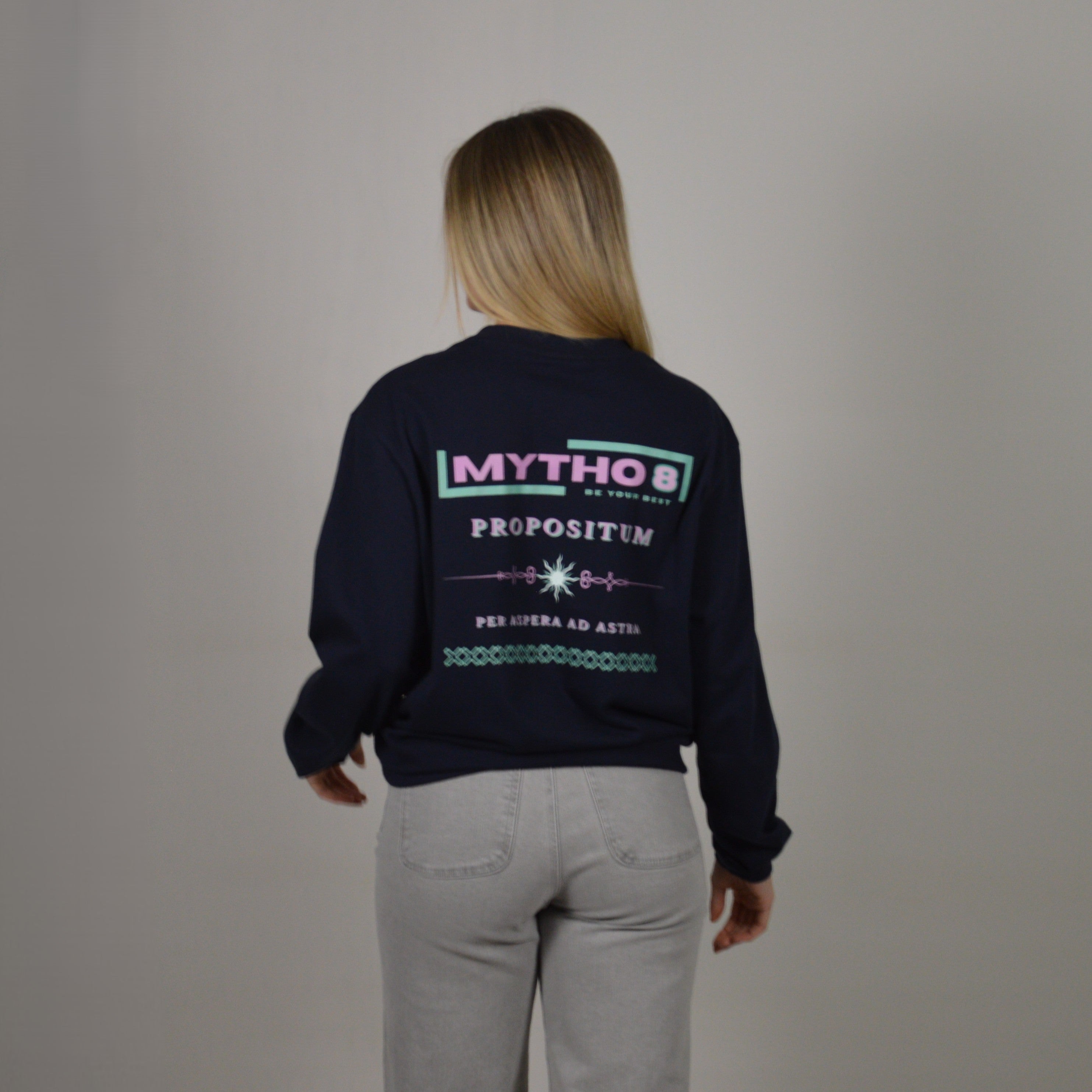 PROPOSITUM OVERSIZE LONG-SLEEVE MARITIME/PINK