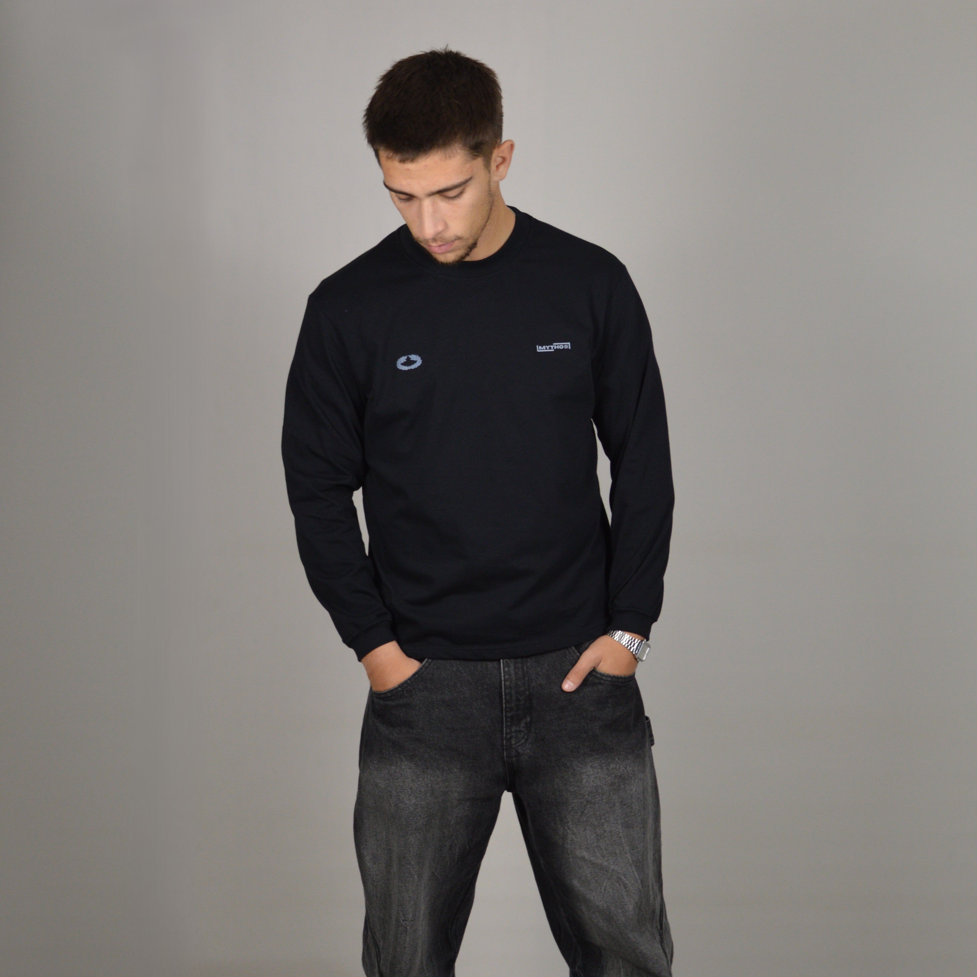 VIRTUS OVERSIZE LONG-SLEEVE BLACK/GREY