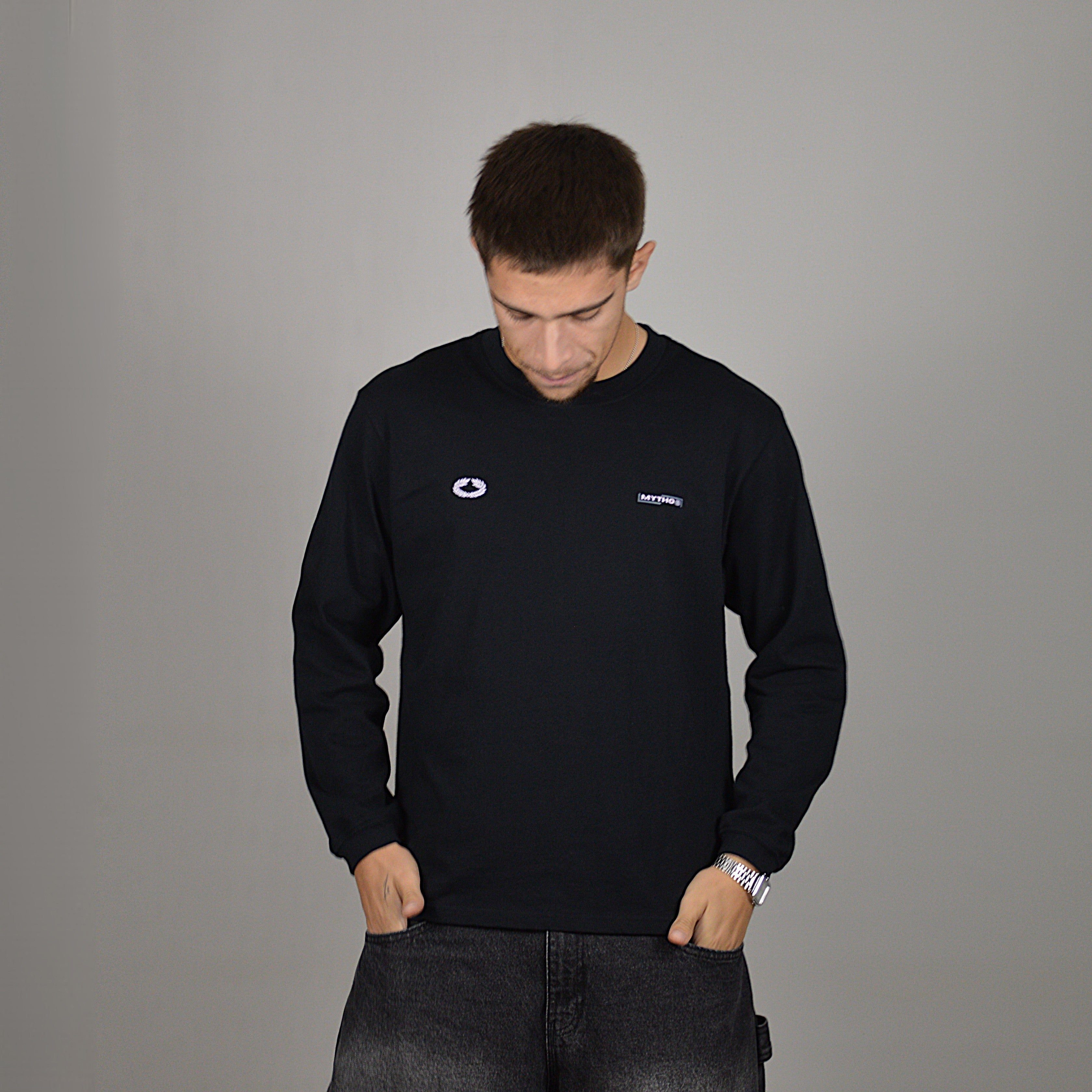 VIRTUS OVERSIZE LONG-SLEEVE BLACK/PURPLE