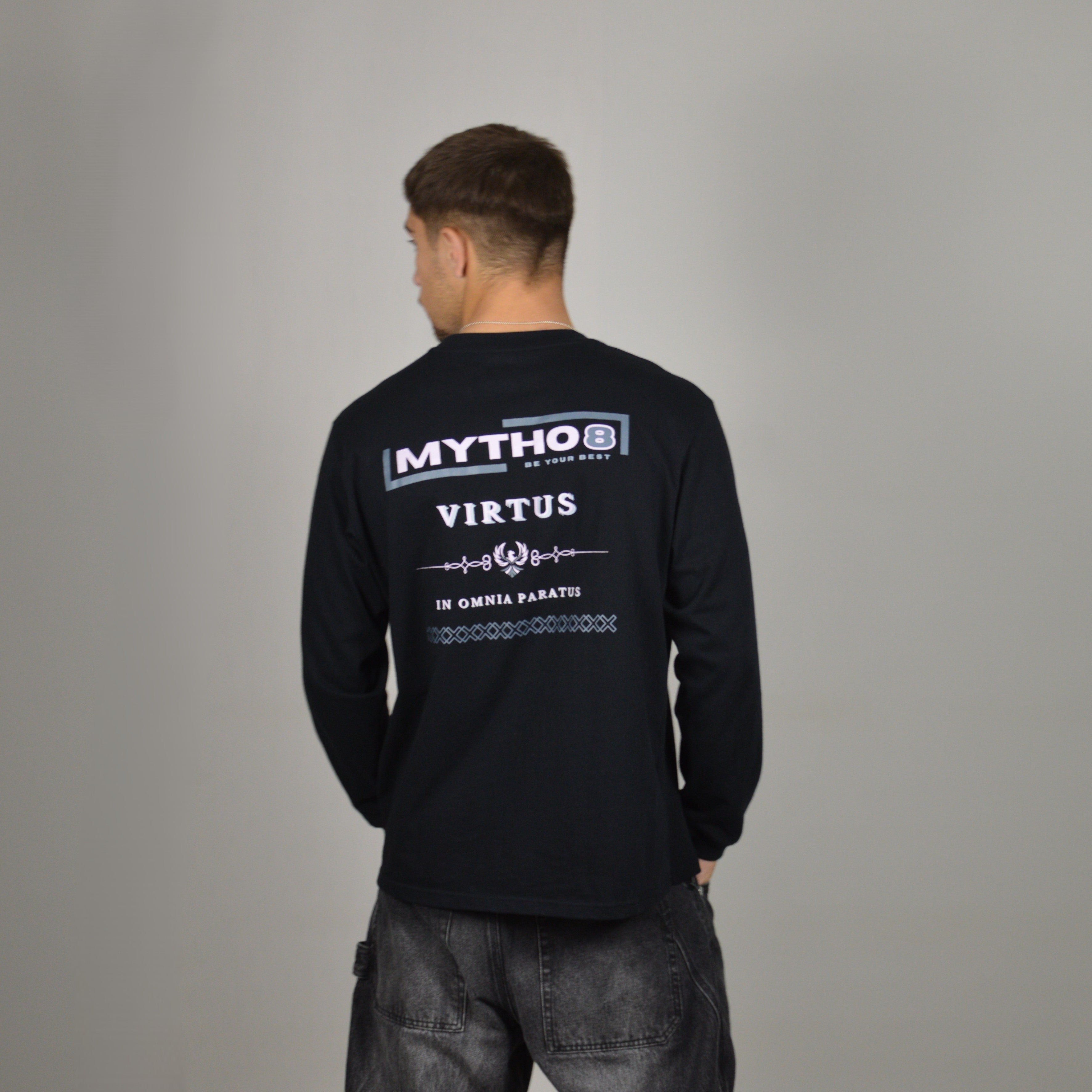 VIRTUS OVERSIZE LONG-SLEEVE BLACK/PURPLE