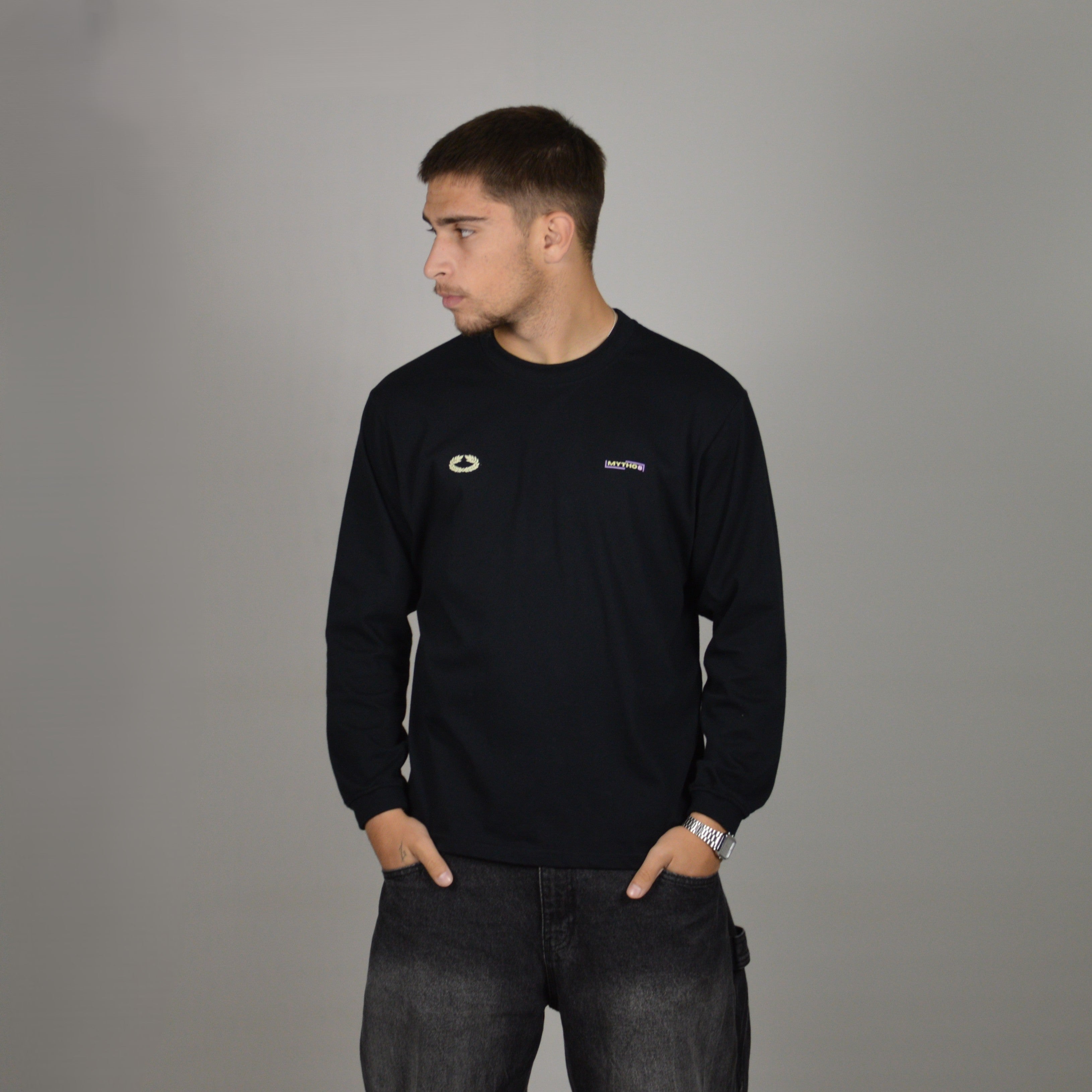 VIRTUS OVERSIZE LONG-SLEEVE BLACK/YELLOW