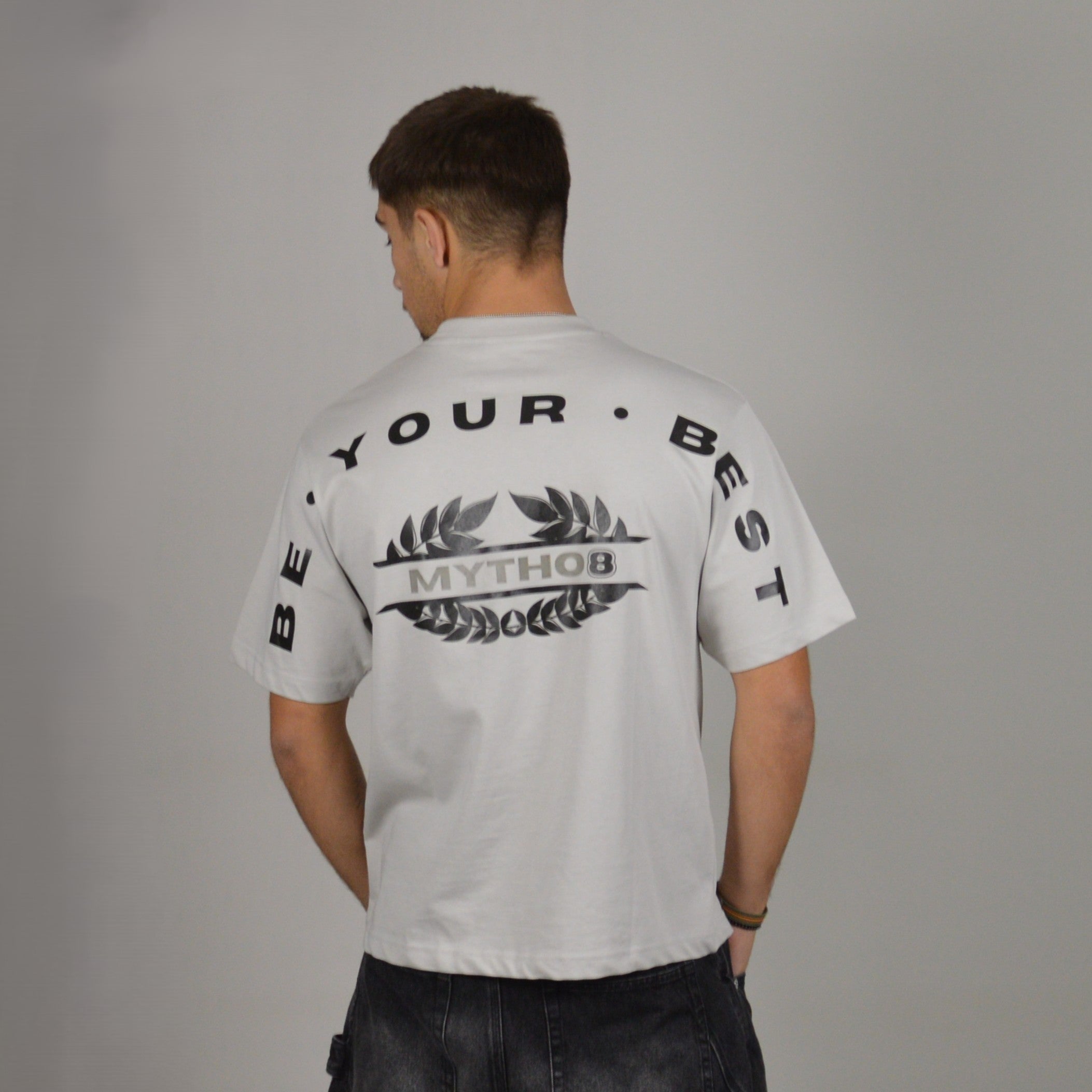 MYTHO8 CROPPED TEE GREY