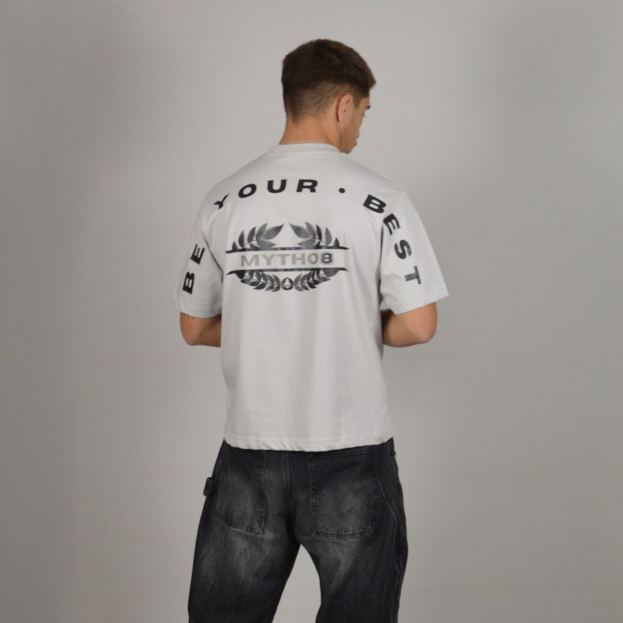 MYTHO8 CROPPED TEE GREY